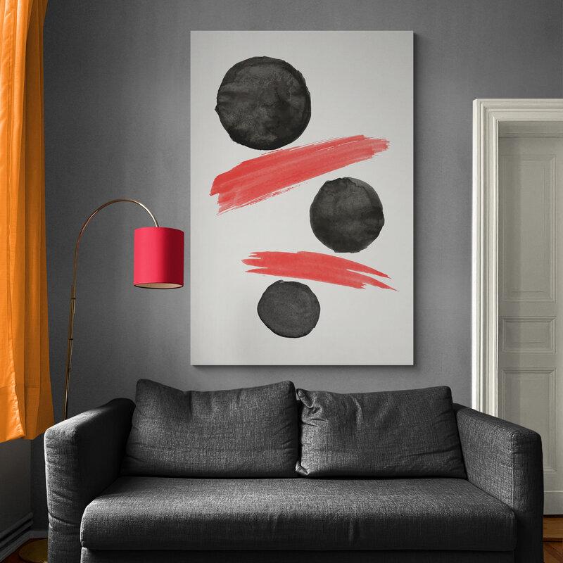 Tableau rouge moderne